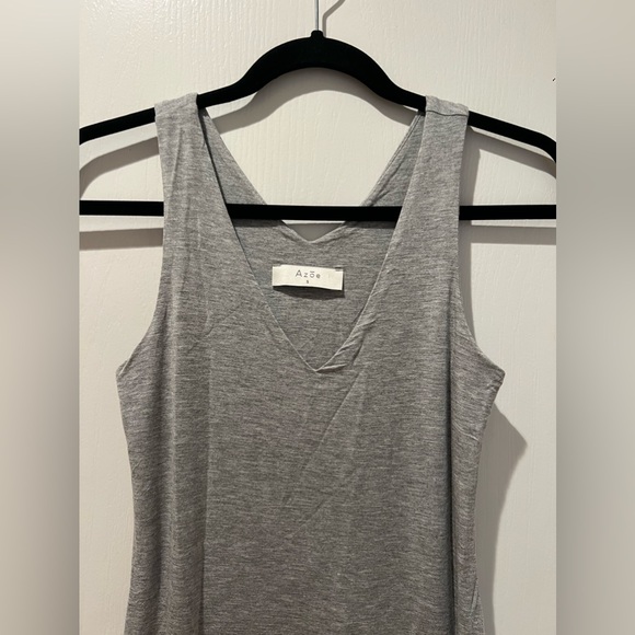 Azoe Stretchable Heathered Gray Fitted Bodycon Midi Dress Size Small - Picture 4 of 8